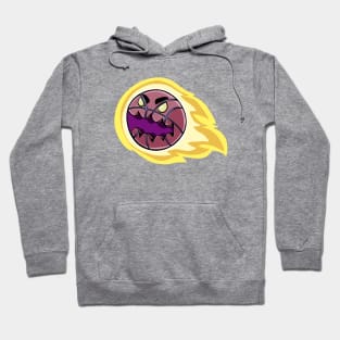 Basketball zombie burns in flight towards the basket Hoodie